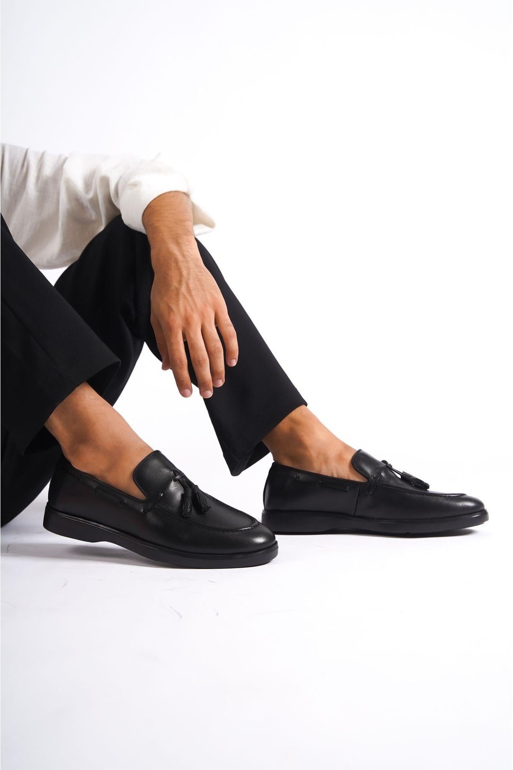 Mubiano Hakiki Deri MBD100-S Siyah Erkek Loafer & Günlük Ayakkabı