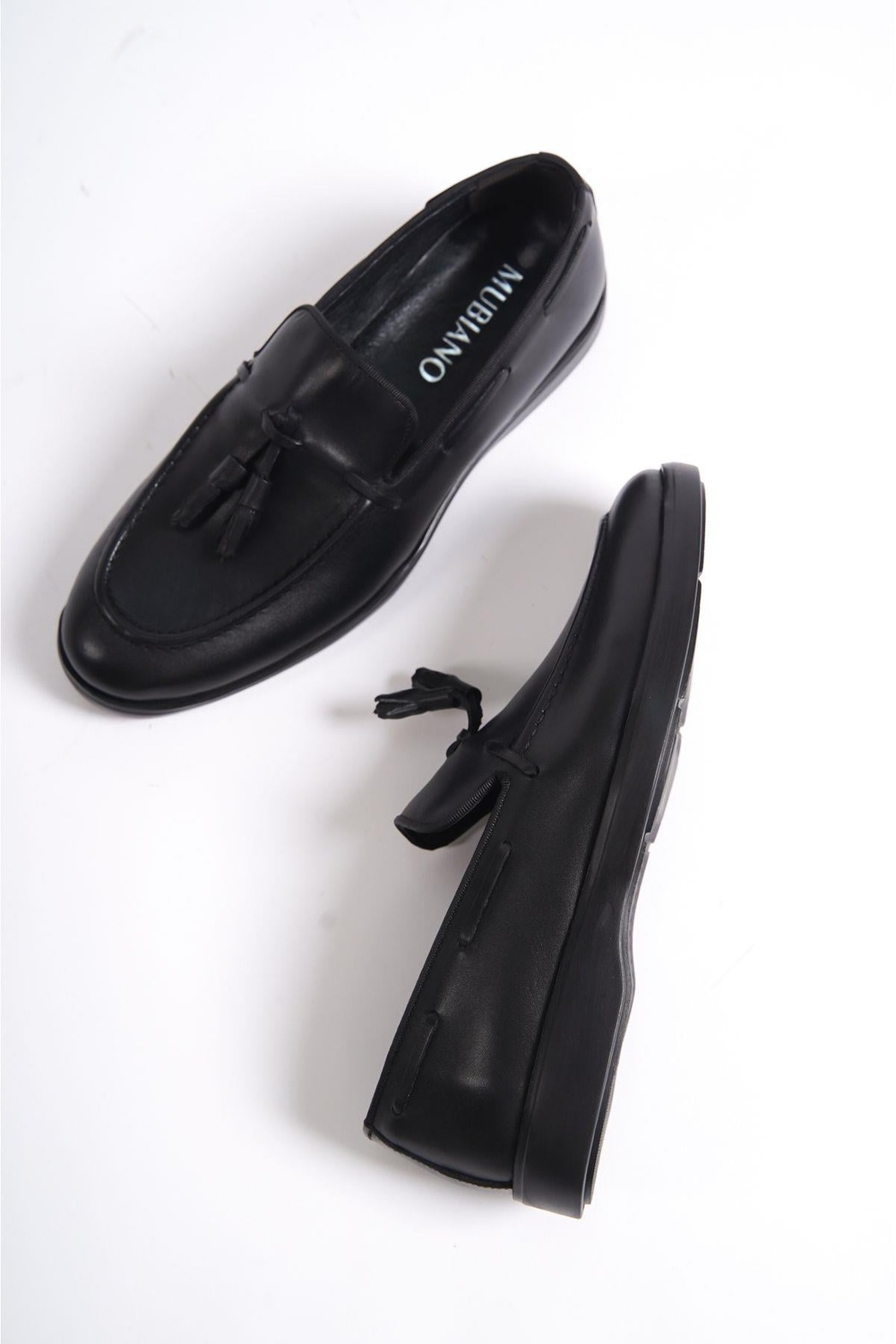 Mubiano Hakiki Deri MBD100-S Siyah Erkek Loafer & Günlük Ayakkabı