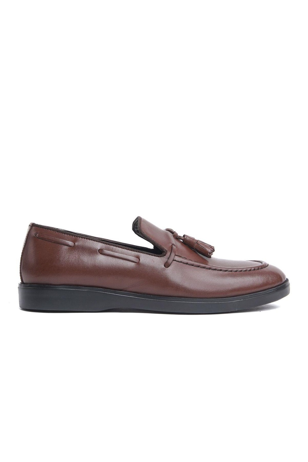 Mubiano Hakiki Deri MBD100-TB Taba Püsküllü Erkek Spor Ayakkabı & Loafer
