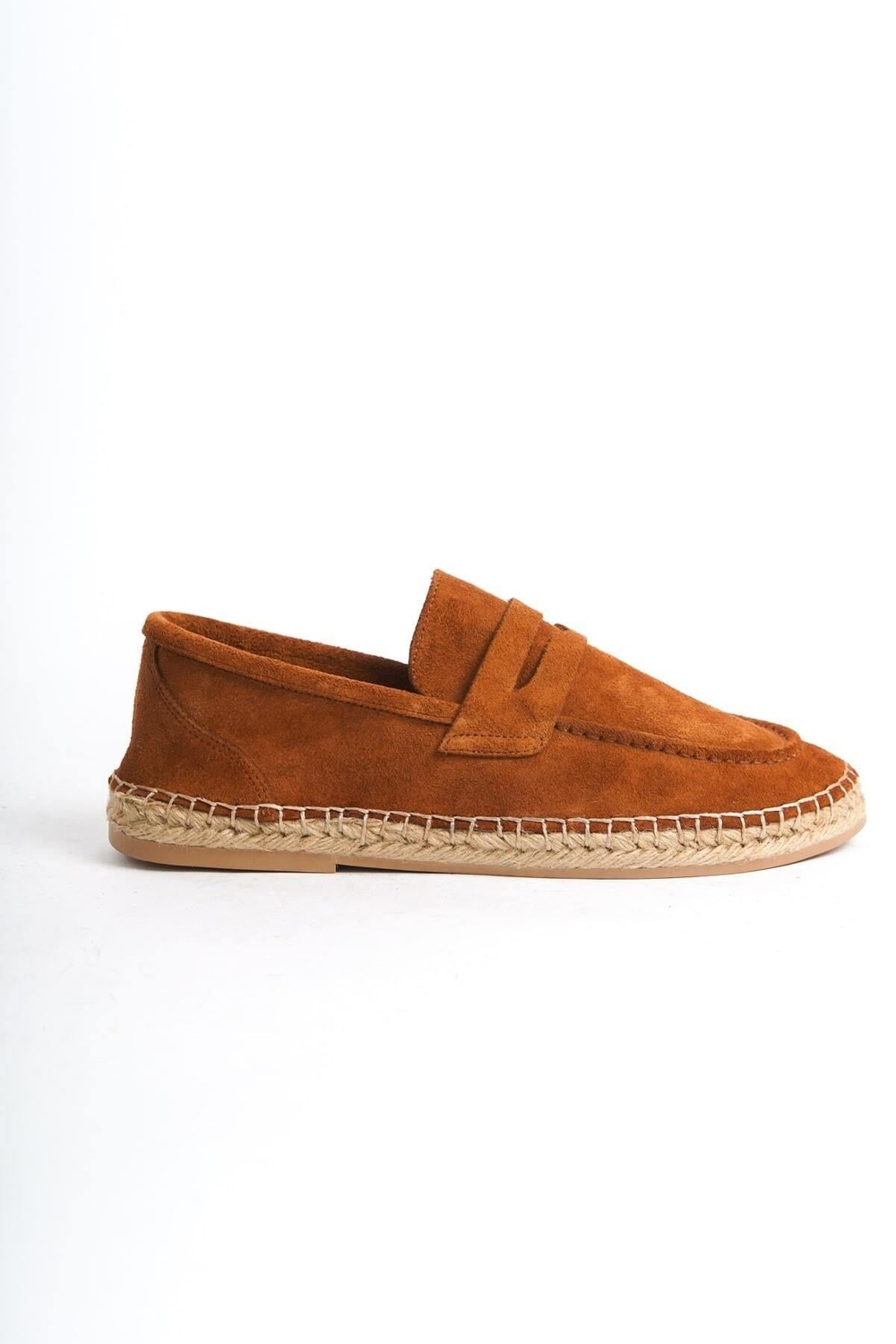 Mubiano Hakiki Deri Summer Erkek Jüt Taban Taba Süet Espadril & Loafer -MSSR1274-TB