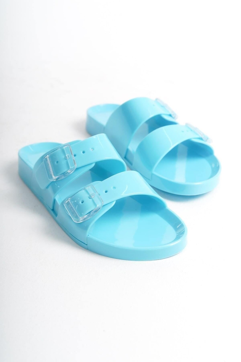 Mubiano Summer Kadın Jelly Mat Mavi Düz Terlik-MSTB146-M