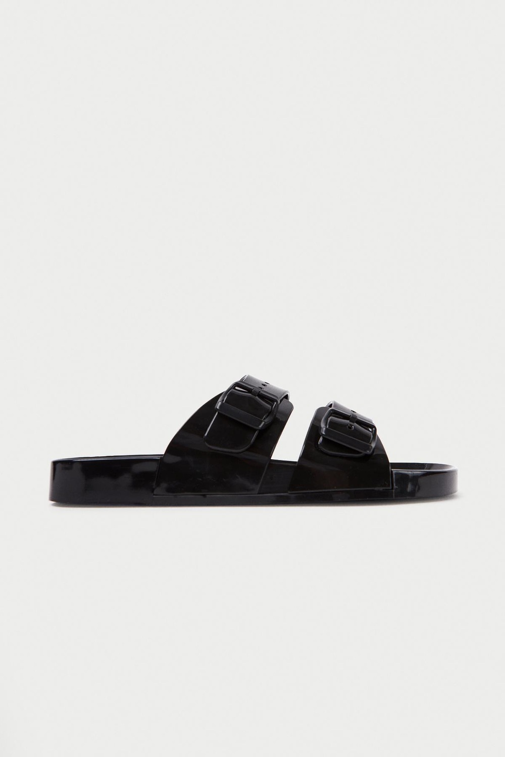 Mubiano Summer Kadın Jelly Mat Siyah Düz Terlik-MSTB146-S