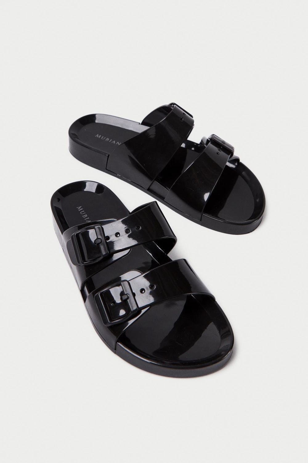 Mubiano Summer Kadın Jelly Mat Siyah Düz Terlik-MSTB146-S