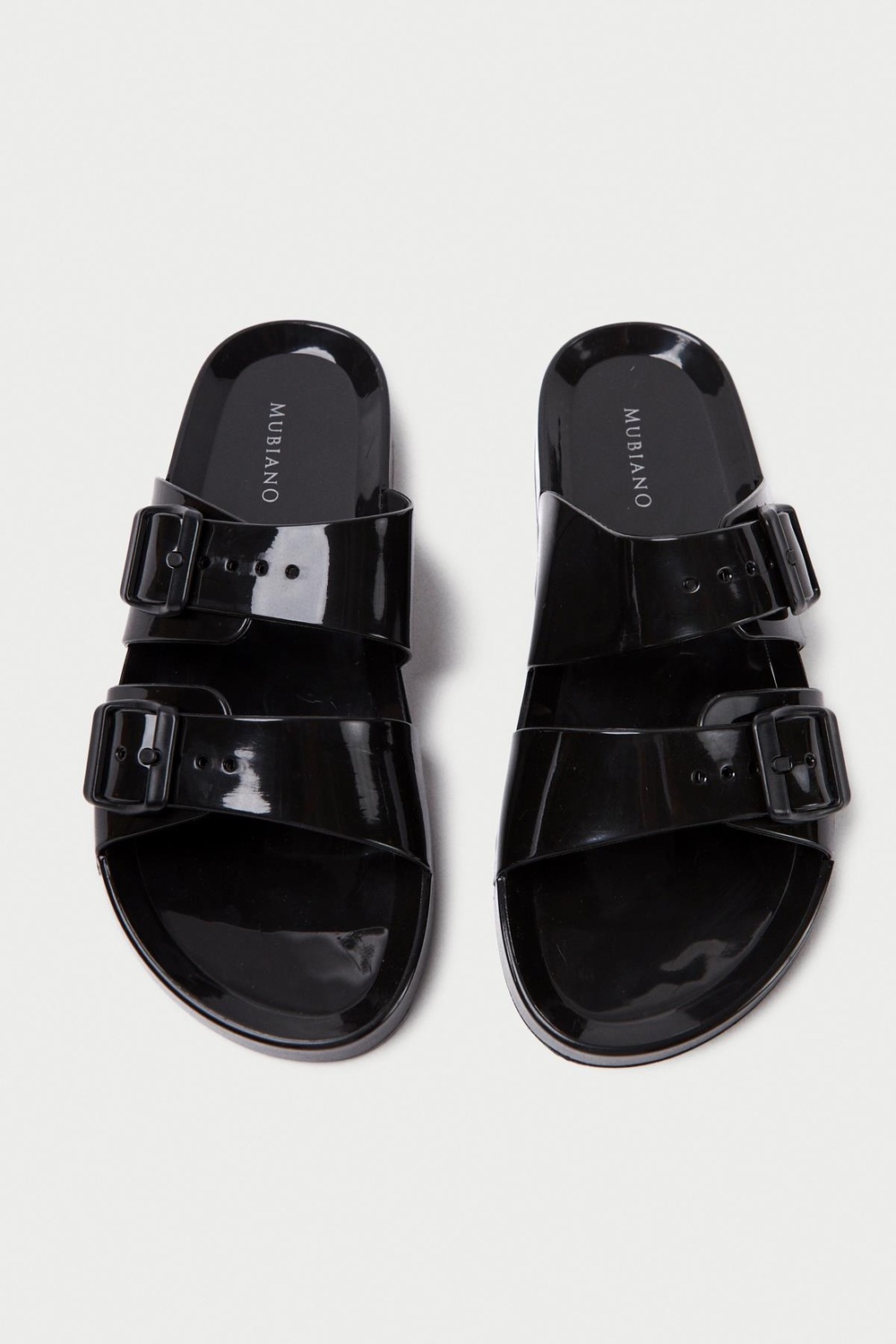 Mubiano Summer Kadın Jelly Mat Siyah Düz Terlik-MSTB146-S