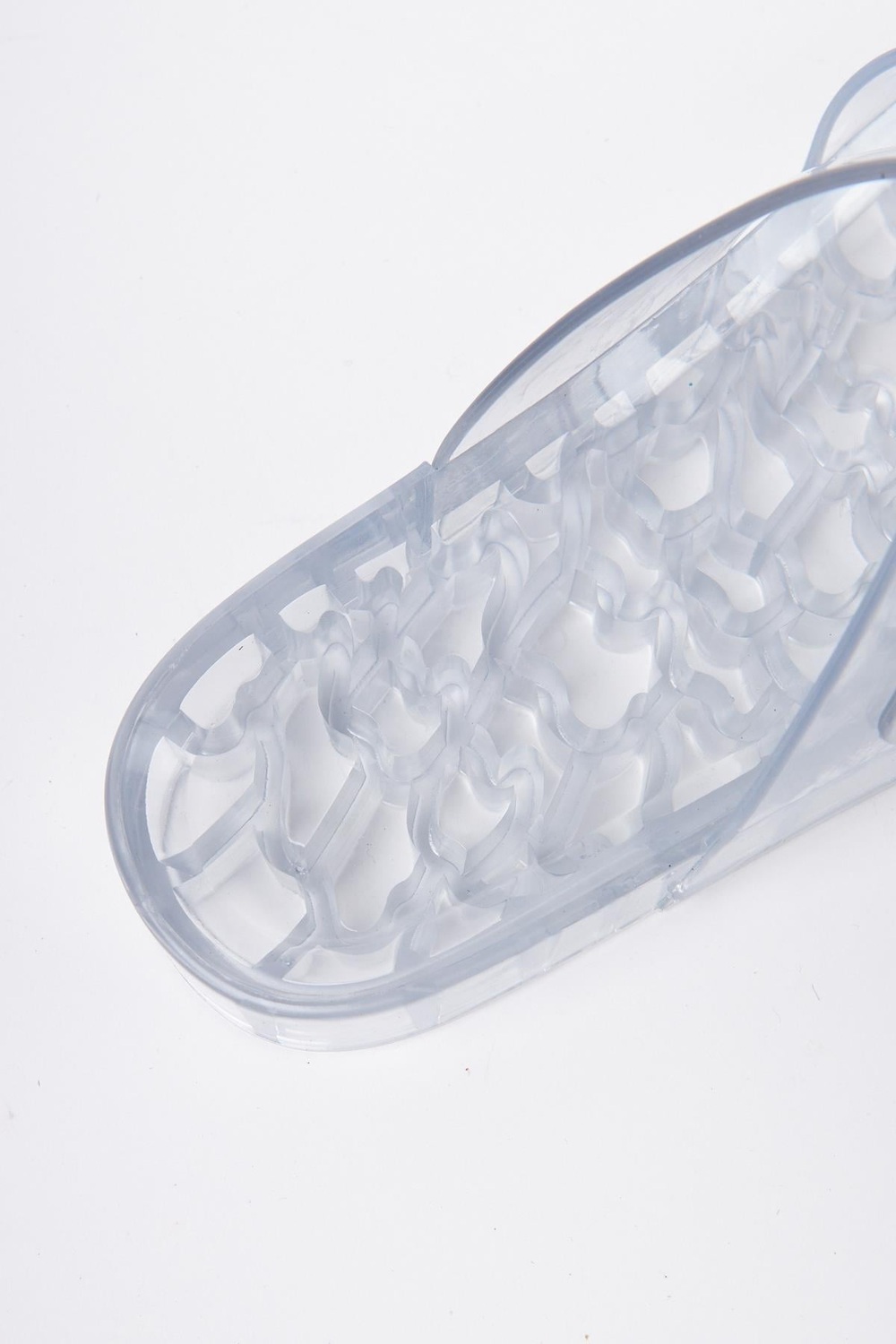 Mubiano Summer Kadın Jelly Şeffaf Cam Düz Terlik-MSTB188-CM