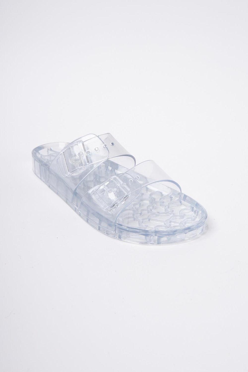 Mubiano Summer Kadın Jelly Şeffaf Cam Düz Terlik-MSTB188-CM