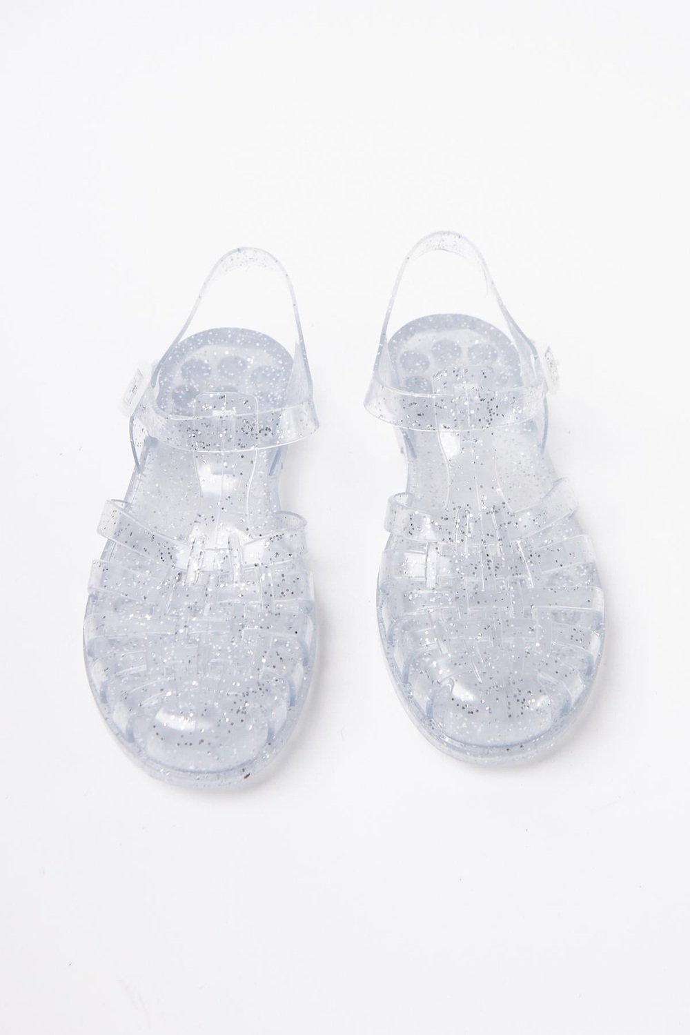 Mubiano Summer Kadın Jelly Toka Detay Şeffaf Gri Sim Düz Sandalet-MSTB844-SGS