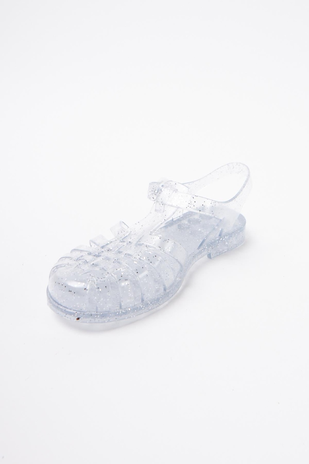 Mubiano Summer Kadın Jelly Toka Detay Şeffaf Gri Sim Düz Sandalet-MSTB844-SGS