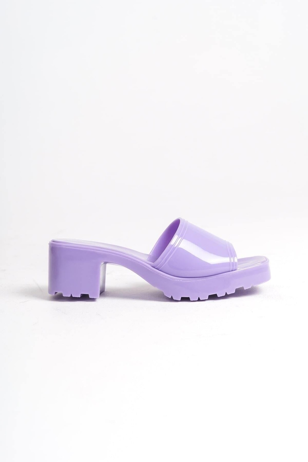 Mubiano Summer Kadın Jelly Topuklu Lila Terlik-MSTB700-L