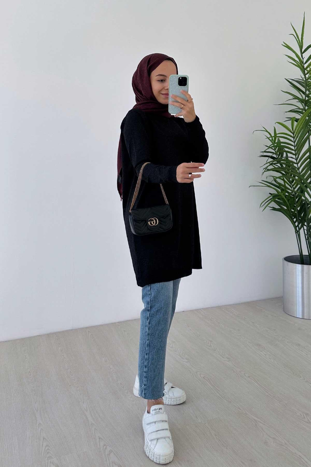 Basic Merserize Tunik - Siyah