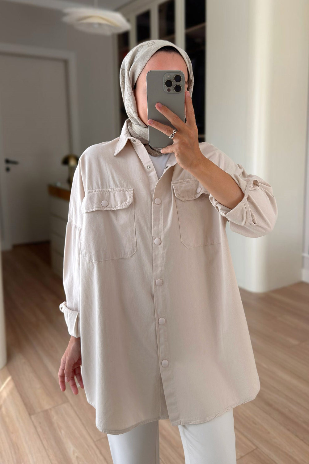İnce Soft Gömlek - Bej