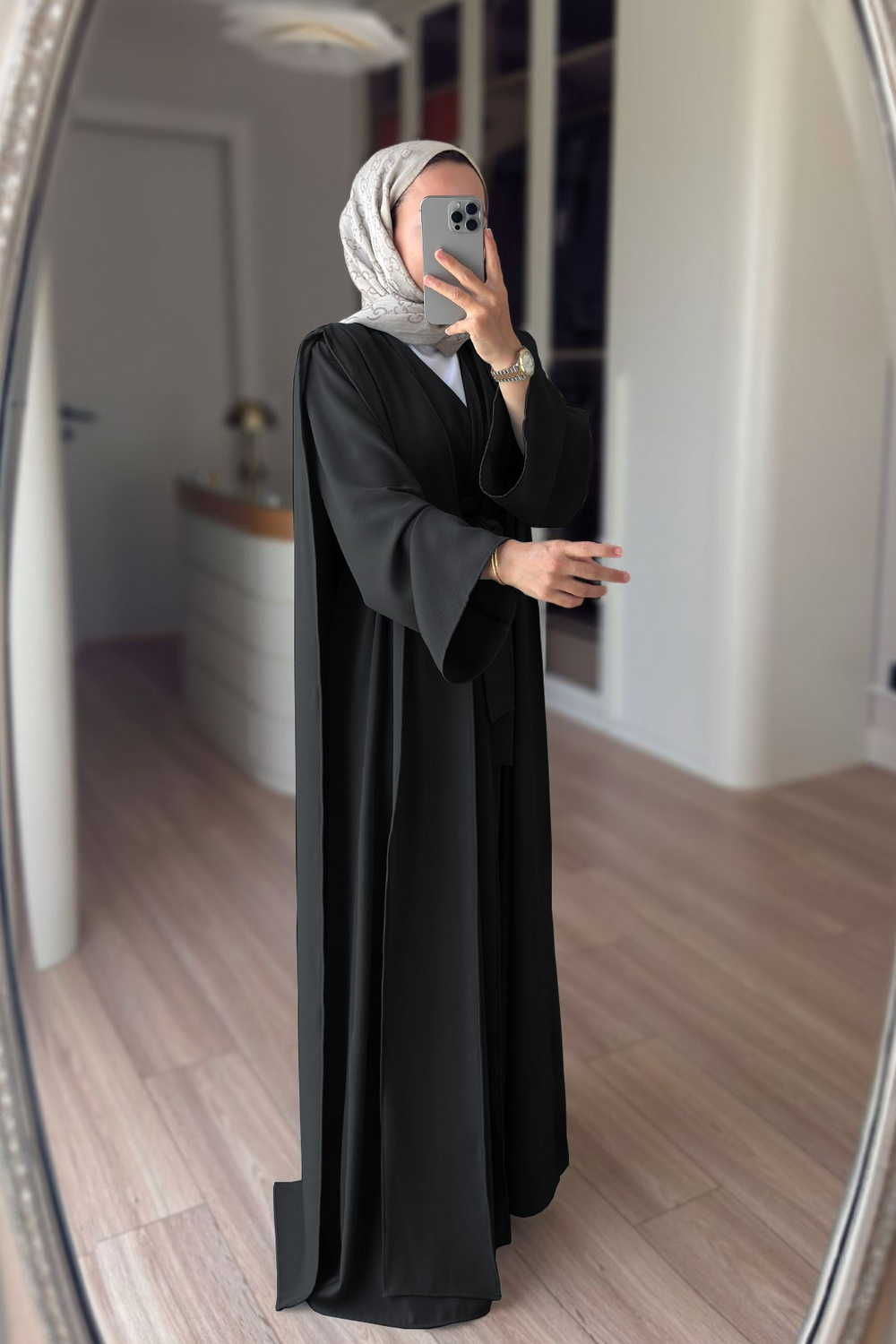 Naia Abaya Takım - Siyah