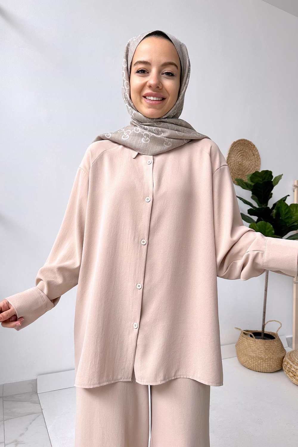 Pearly Takım - Bej