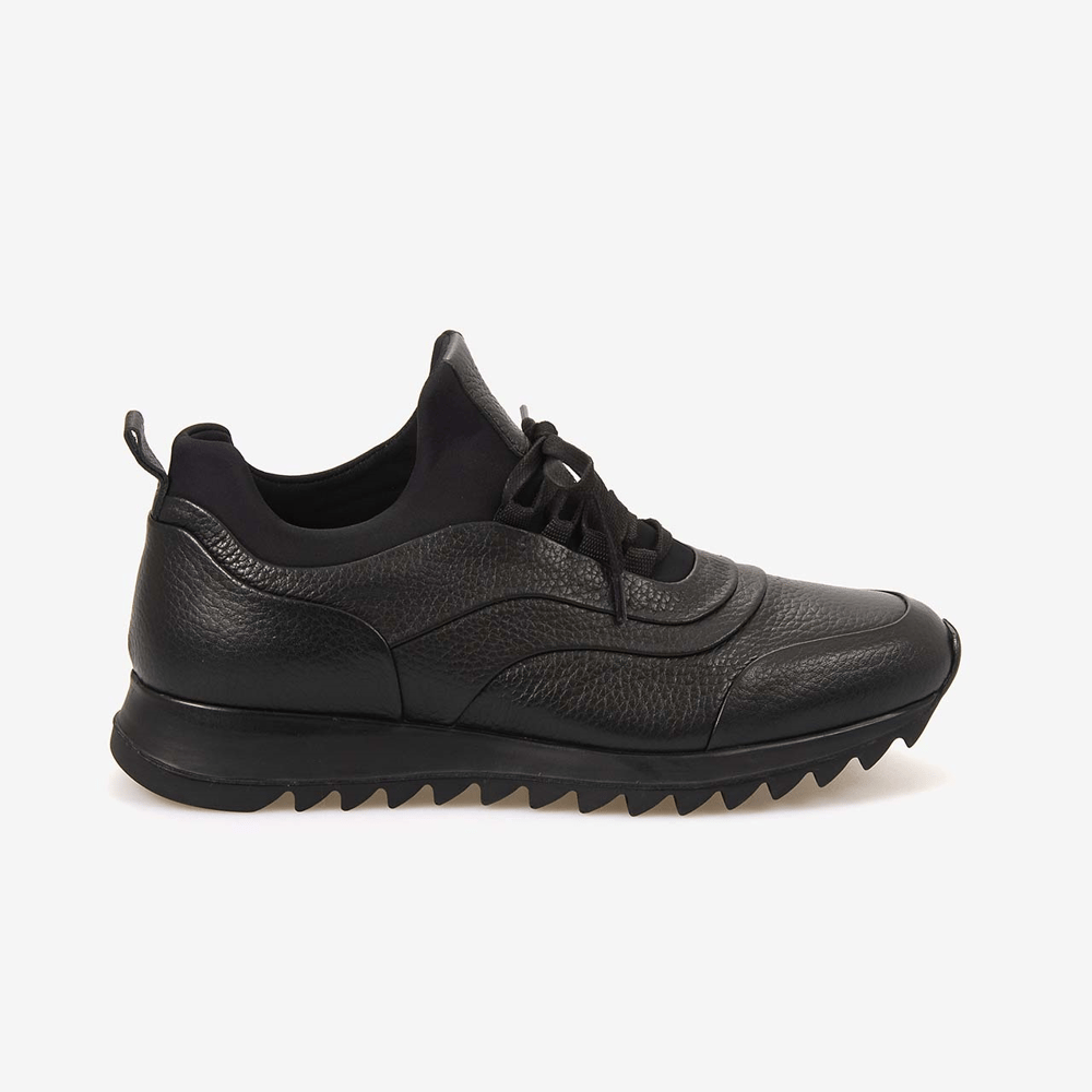 Mocassini Kauçuk Taban Hakiki Deri Erkek Siyah Floter Sneaker & Spor Ayakkabı 502x