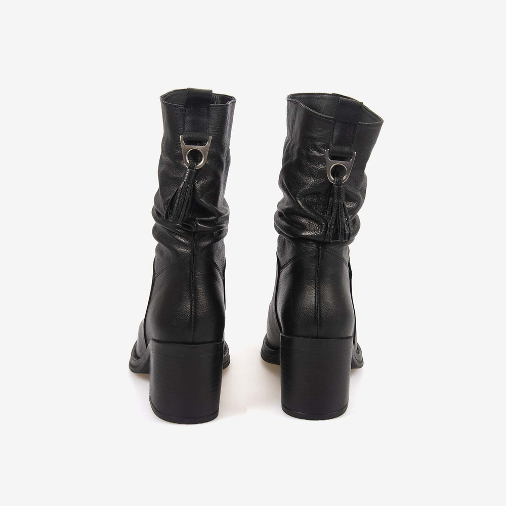 Hawen Angels Kadın 7cm Kauçuk Taban Hakiki Deri Bot 71455