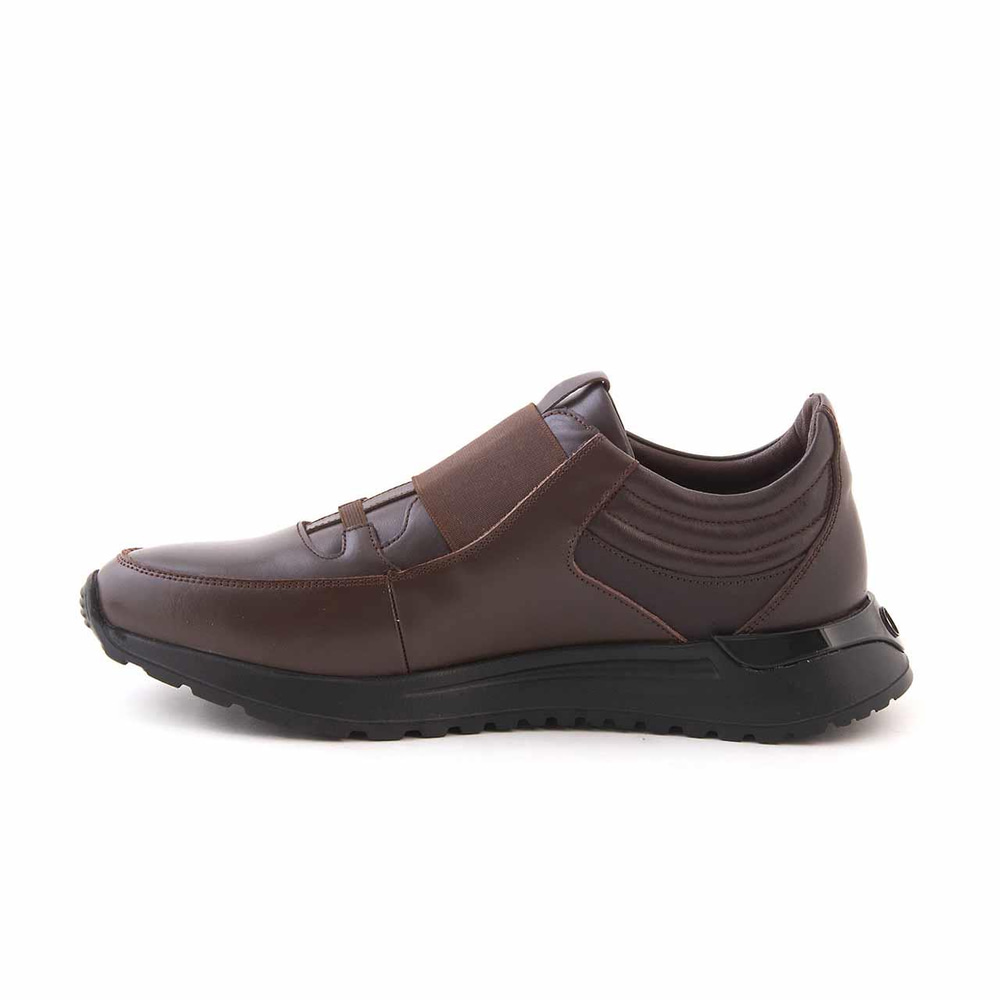 Mocassini Erkek Hakiki Deri Kauçuk Taban Kahverengi Spor & Sneaker Ayakkabı