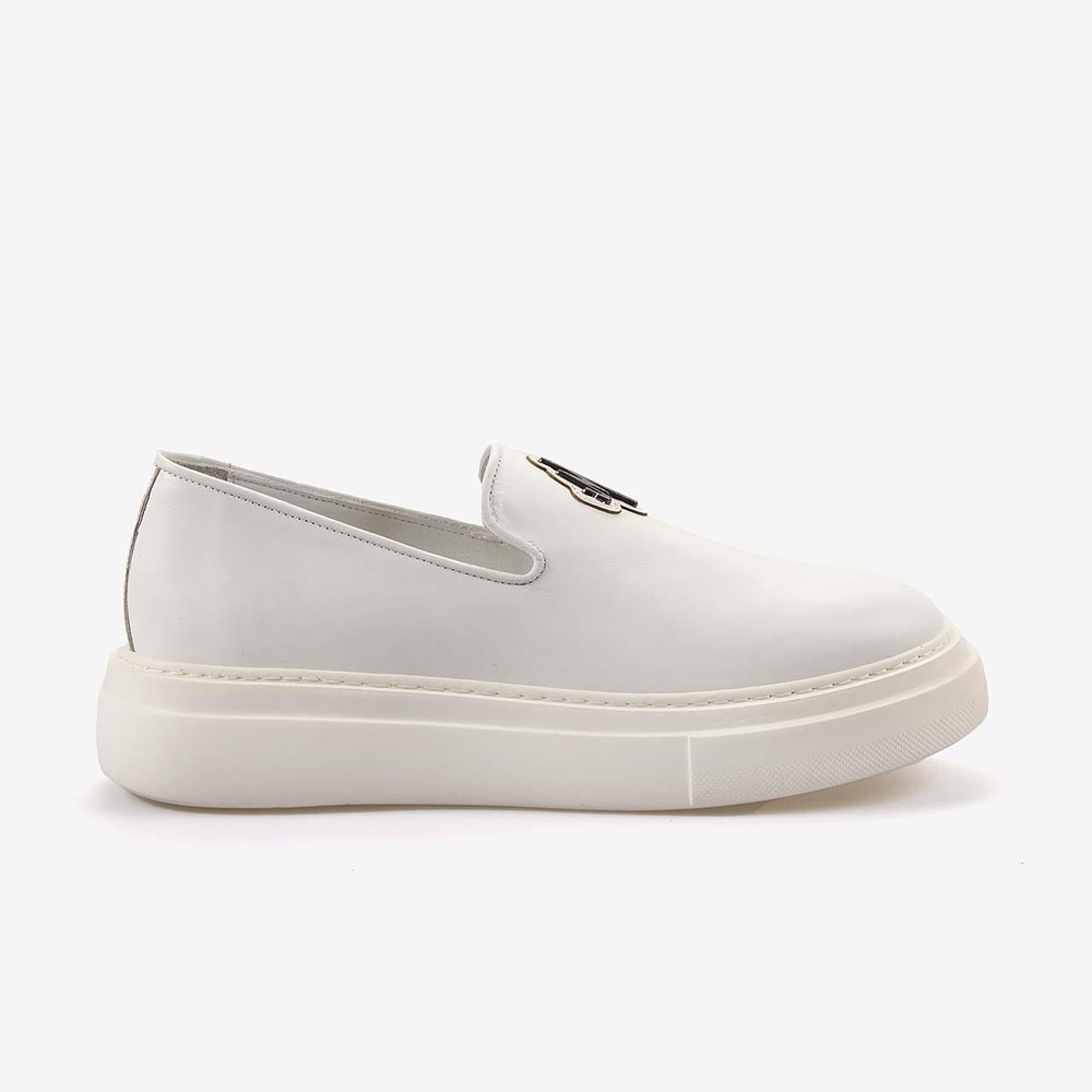 Mocassini Hakiki Deri Erkek Spor & Sneaker Beyaz Sipiro Ayakkabı
