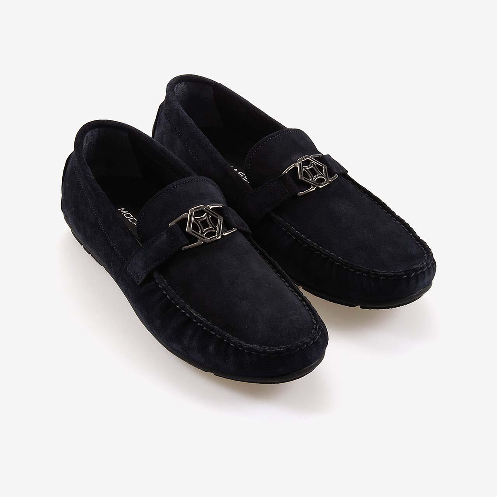 Mocassini  Tokalı Erkek Lacivert Süet Loafer Ayakkabı