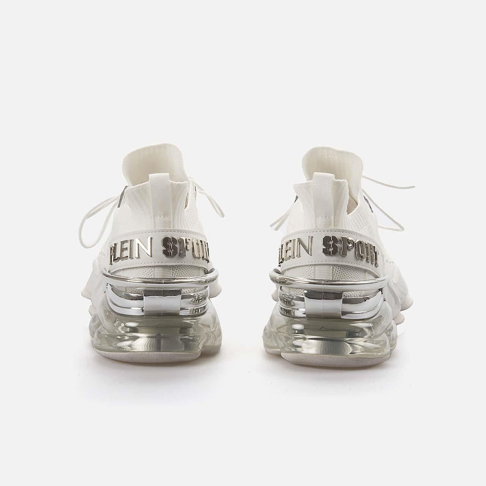 Philipp Plein Erkek Hakiki Deri Beyaz-Nikel Spor & Sneaker Ayakkabı