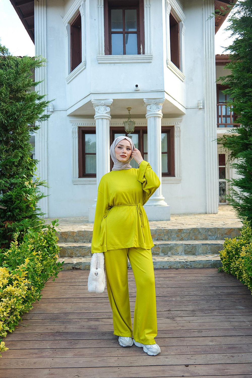 Bel Bağlamalı İkili Takım Yağ Yeşil