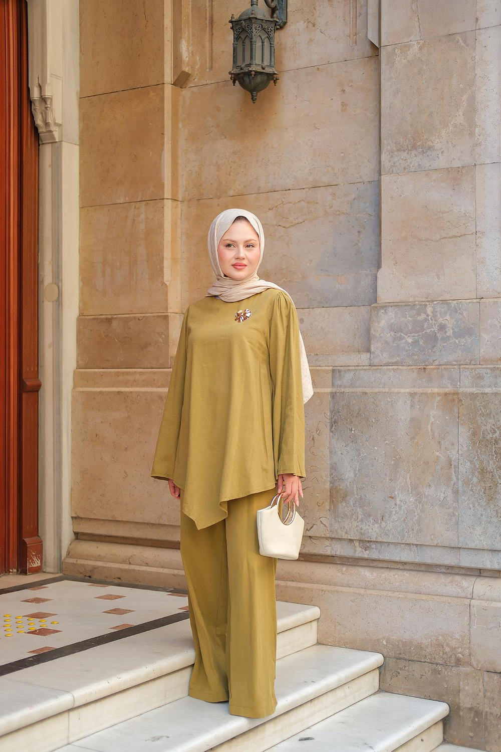 Broş Detay Jennıfer Takım Yağ Yeşil