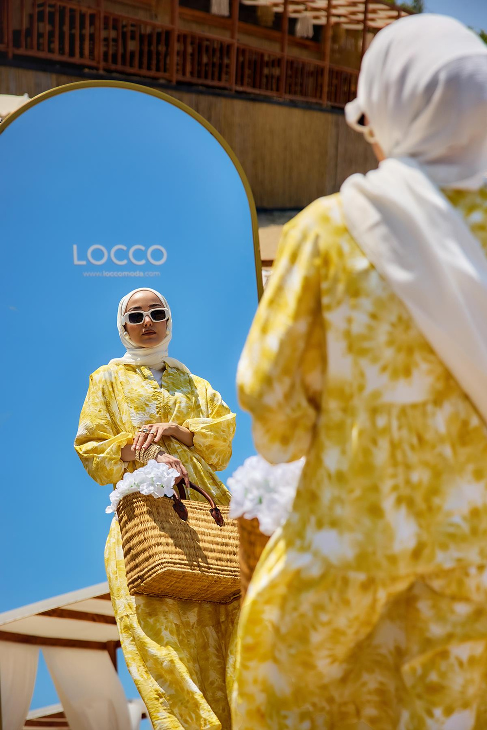 Bulut Desen Elbise Sarı