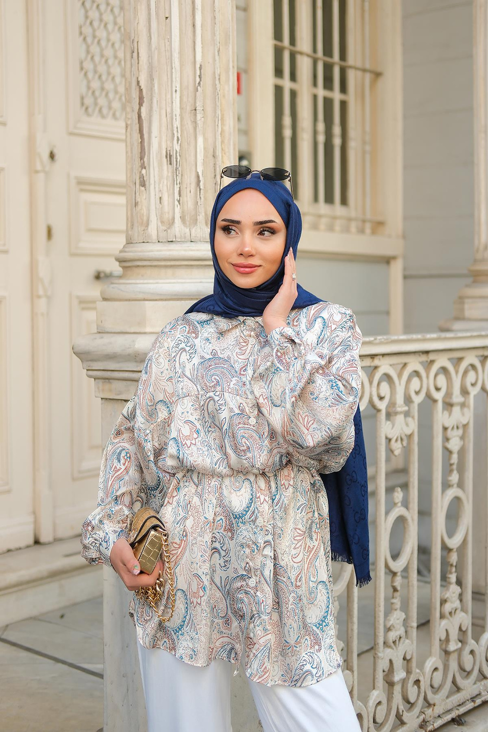 Cassime Saten Gömlek Ekru