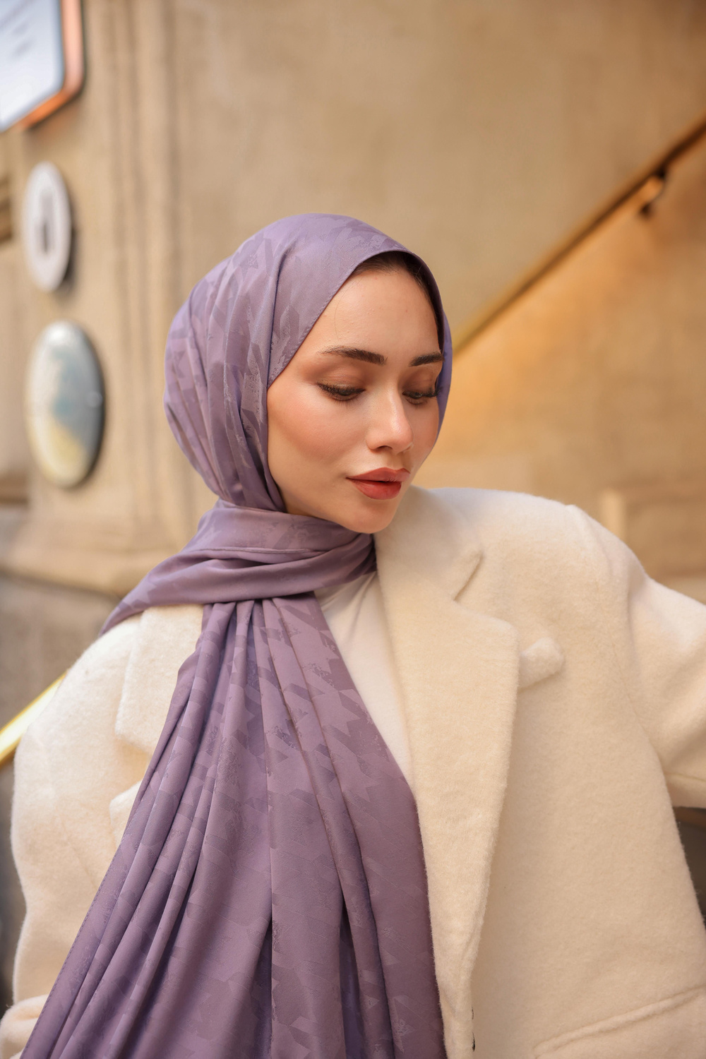 Kaz Ayağı Şal menekşe