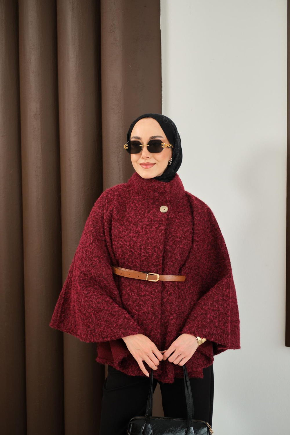 Kemer Detaylı Panço Bordo