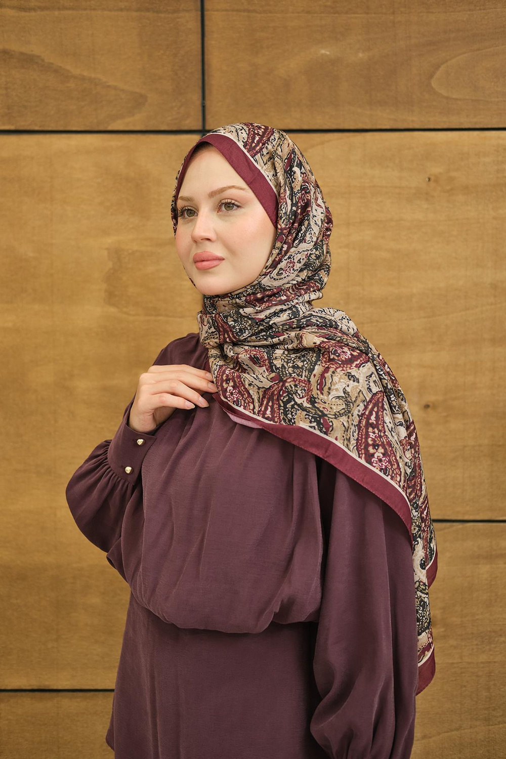 New Bahar Soft Şal Bordo