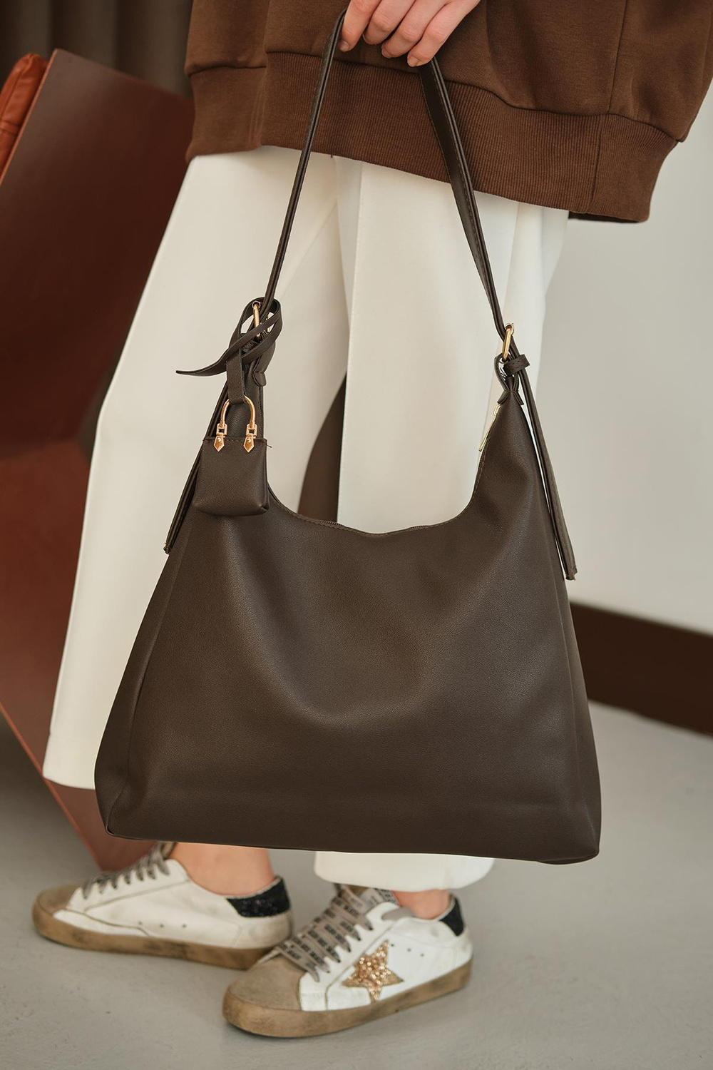 Salaş Omuz Çanta Kahverengi