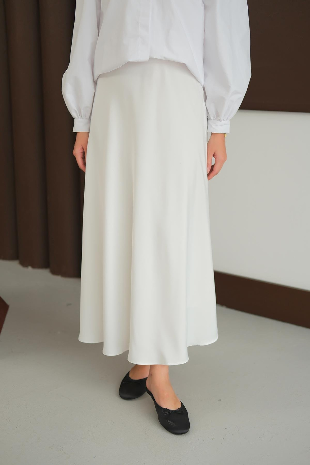 Saten Etek Beyaz