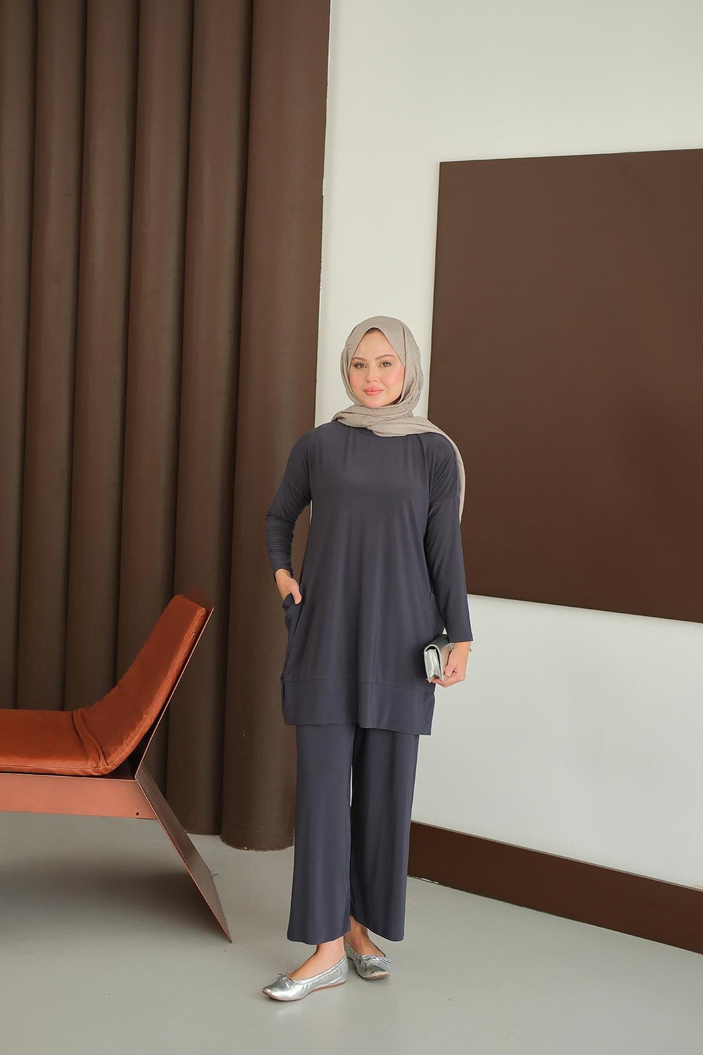 Yanları Cepli Takım GRI