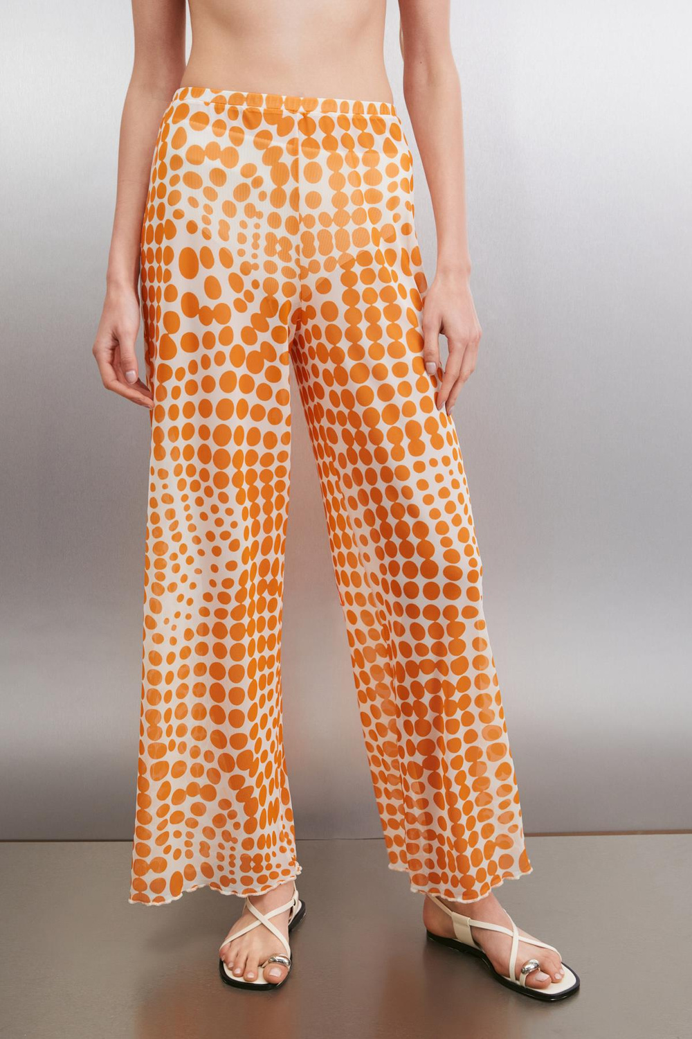 ARISTA  Relaxed Turuncu -Desenli Tekli Pantolon