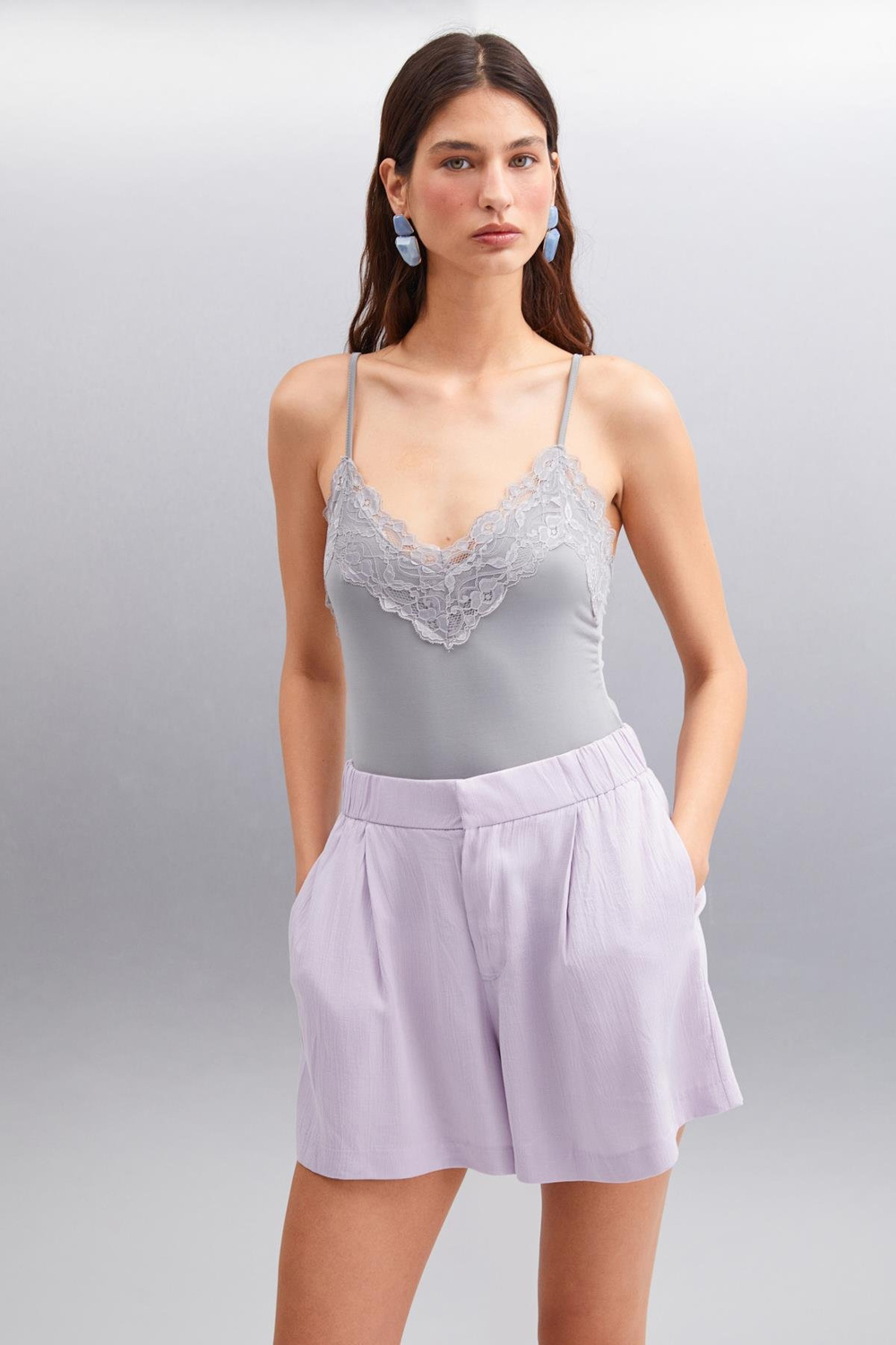 CALLISTA  Slim Gri Tekli Büstiyer