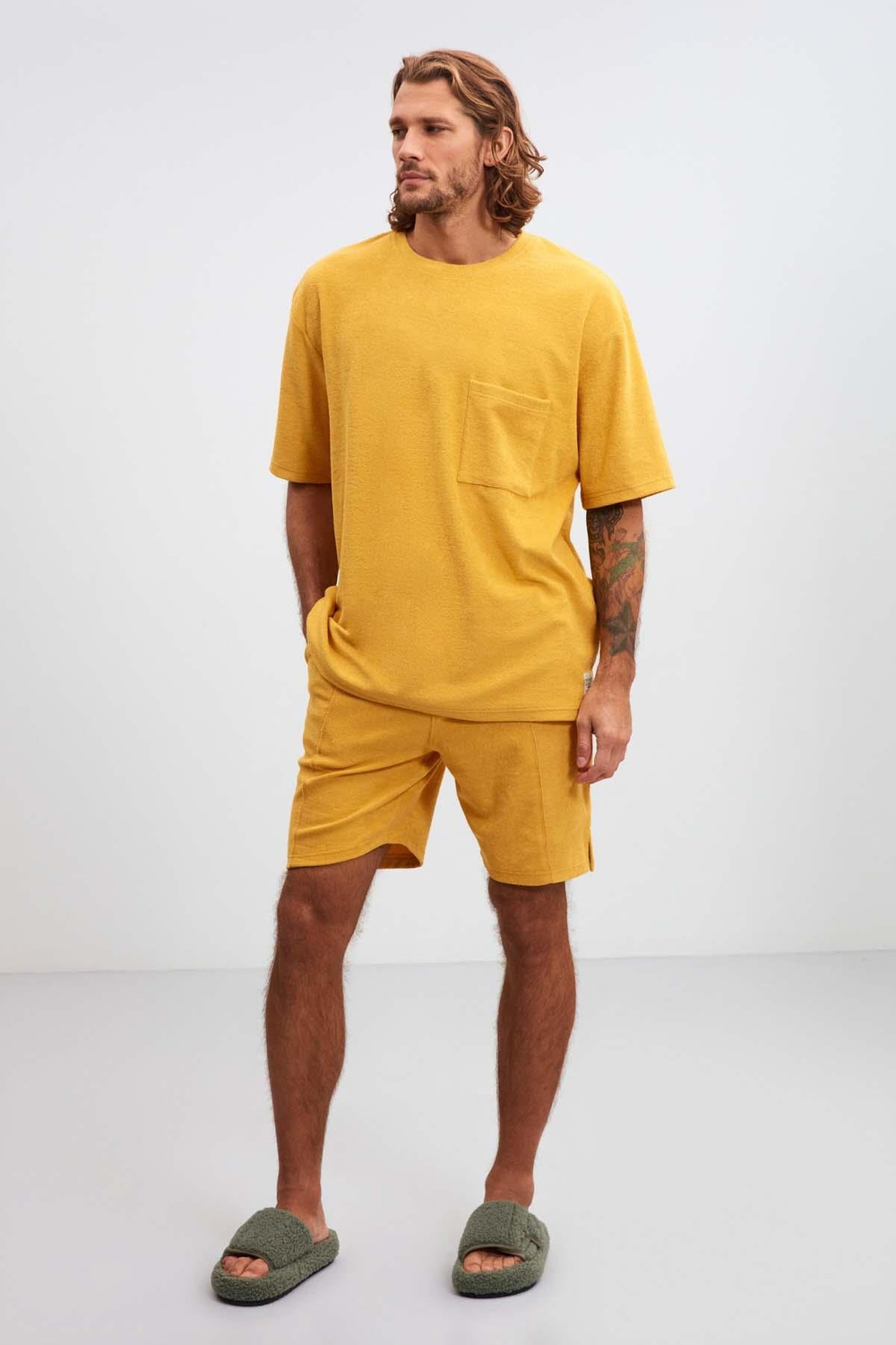 DELTA Relaxed Relaxed Safran Sarı  Şort