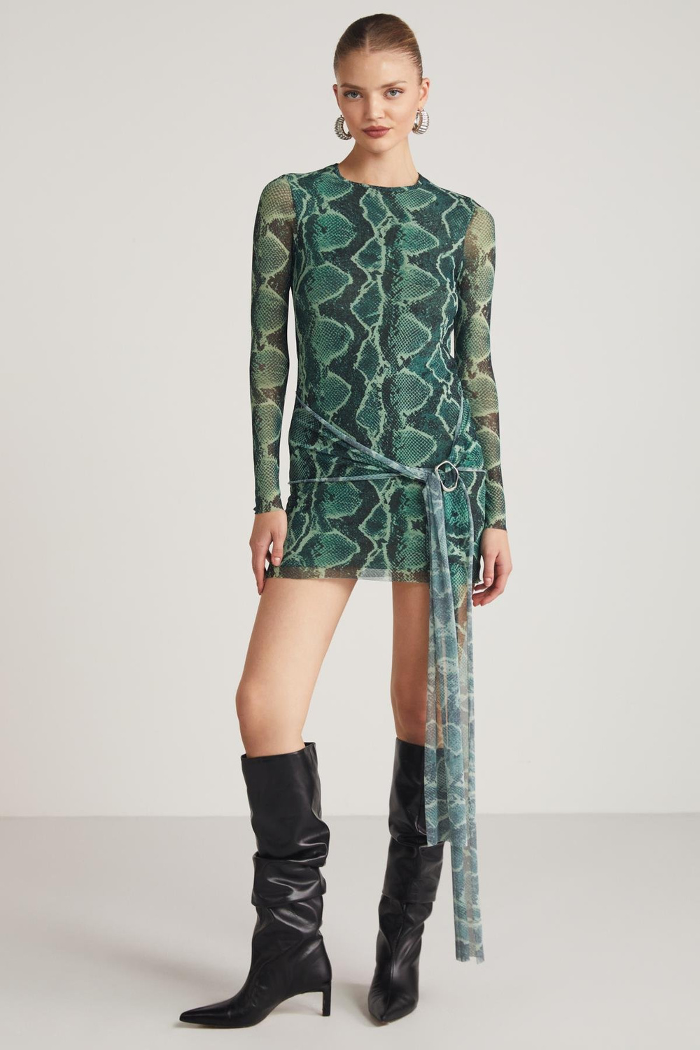 MARIAN  Regular Yeşil Tekli Elbise