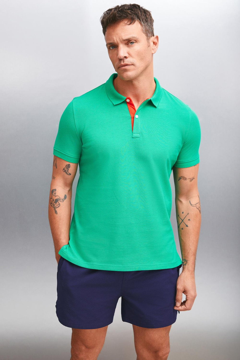 MATHEW  Regular Yeşil Tekli Polo Yaka T-shirt