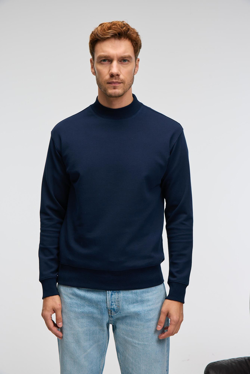 QUILLA Erkek Yarım Balıkçı Basic Lacivert Sweatshirt