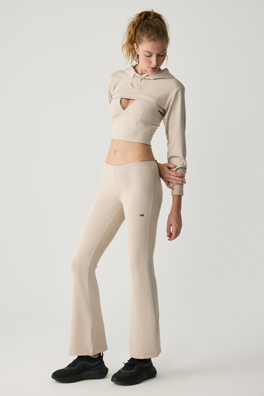 VIVIANNE Kadın Ispanyol Paça Yumuşacık Taş Rengi Tayt