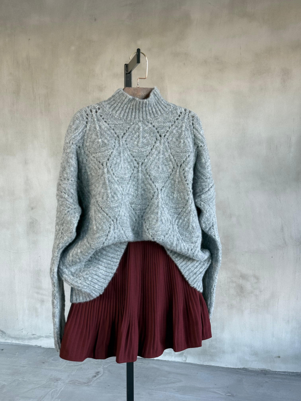 Angora Desenli Kazak (Antrasit)