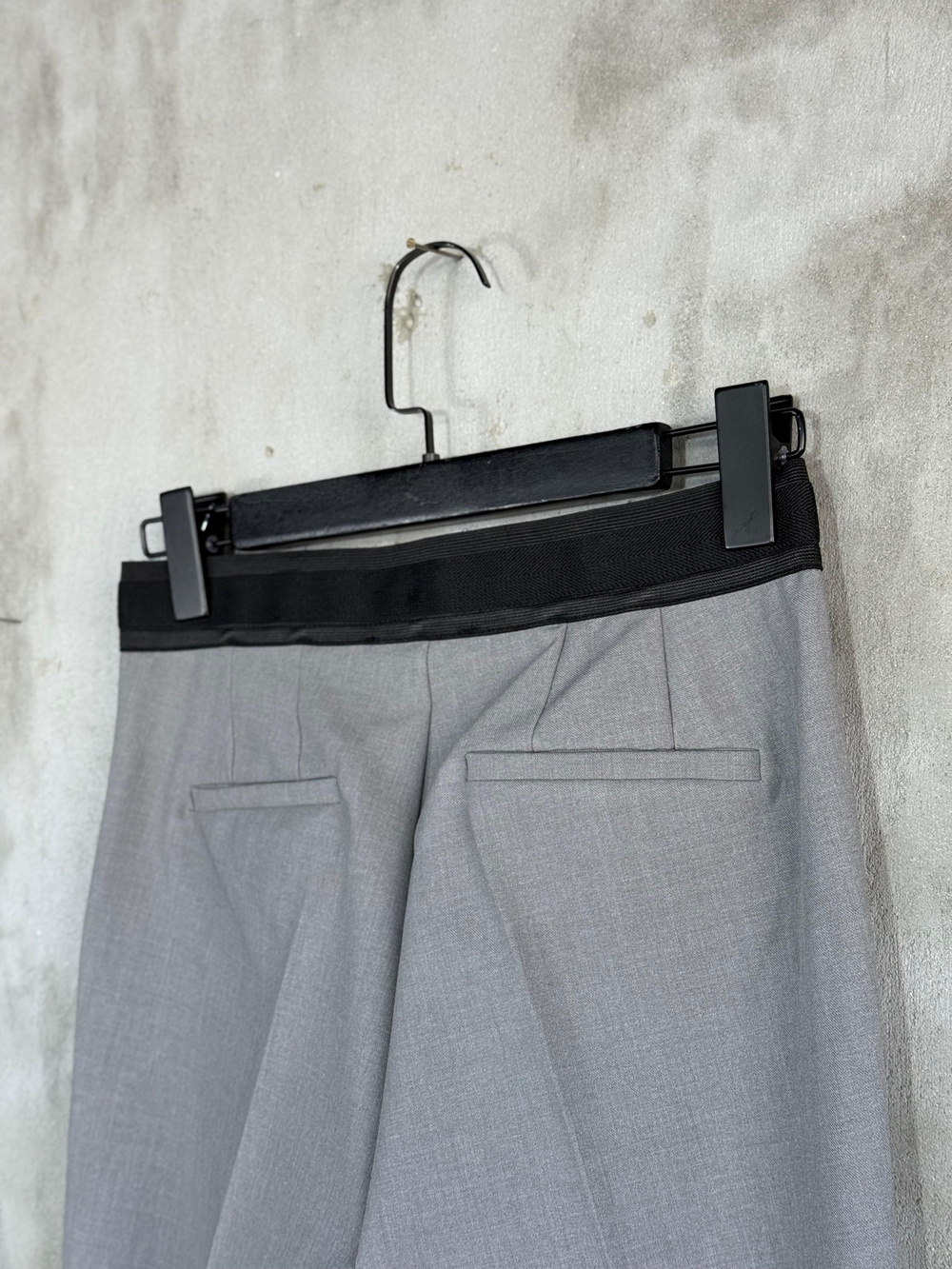 Bel Lastik Detaylı Kumaş Pantolon (Antrasit)