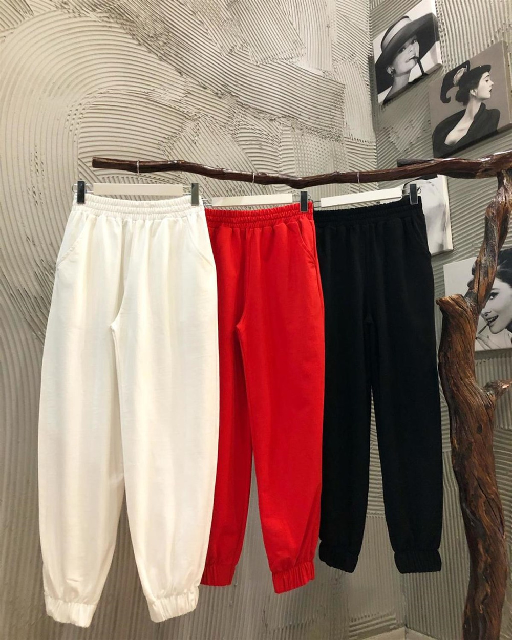 Boyfriend Model Yazlık Penye Tok Kumaş Eşofman Pantolon (KIRMIZI)