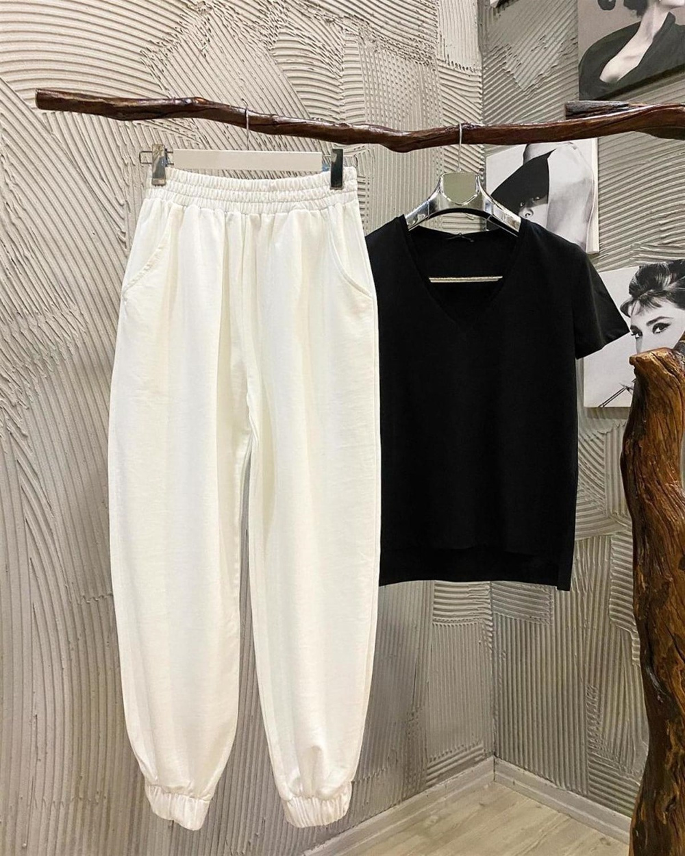 Boyfriend Model Yazlık Penye Tok Kumaş Eşofman Pantolon (BEYAZ)