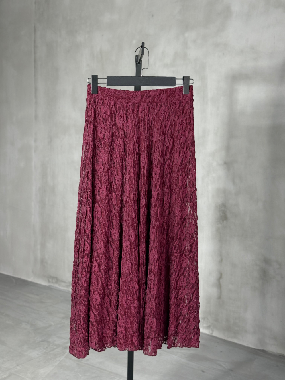 Dantel Uzun Etek (Bordo)