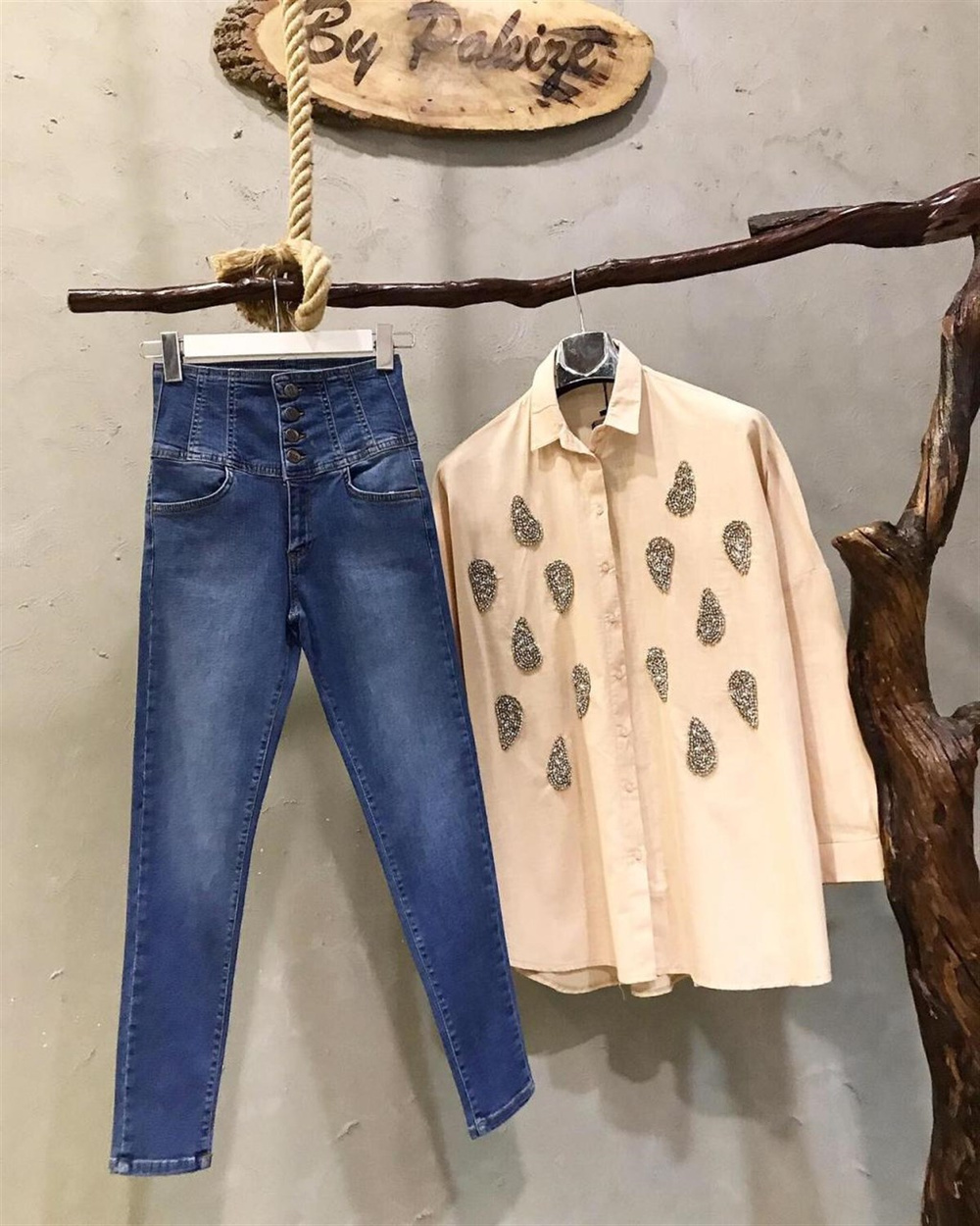 Korse Model Yüksek Bel  Skinny Jean