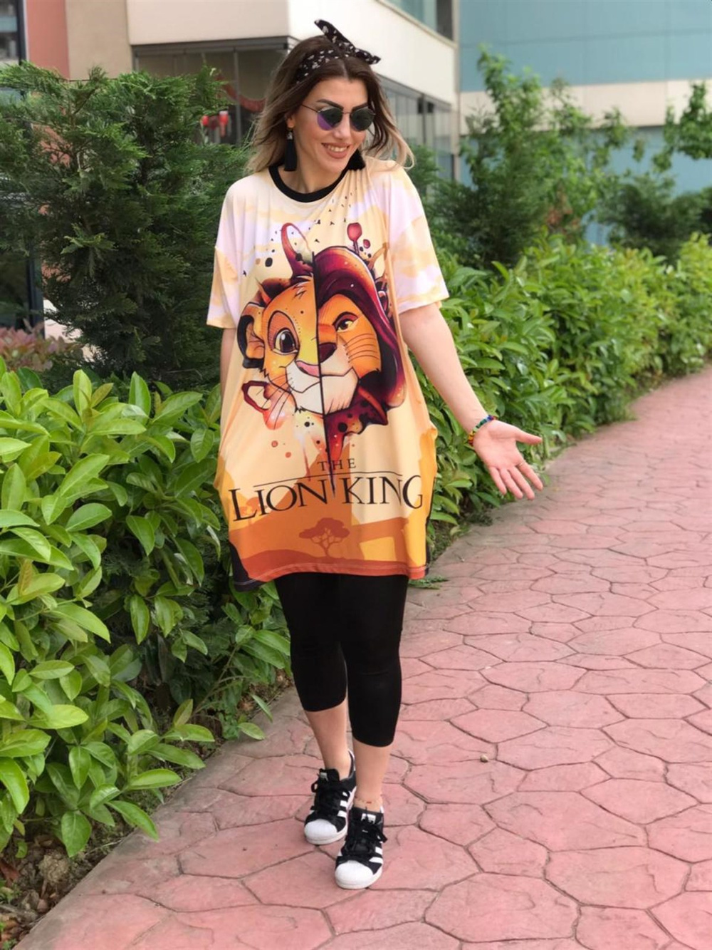 Lion King Desenli Tunik Elbise