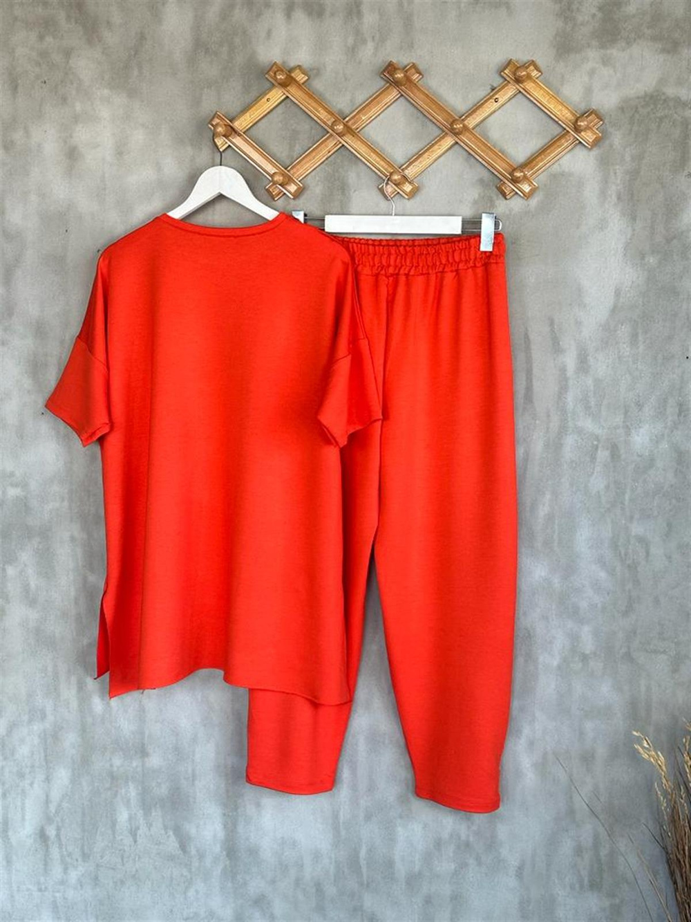 Neon Arma Detaylı Oversize Takım (Oranj)