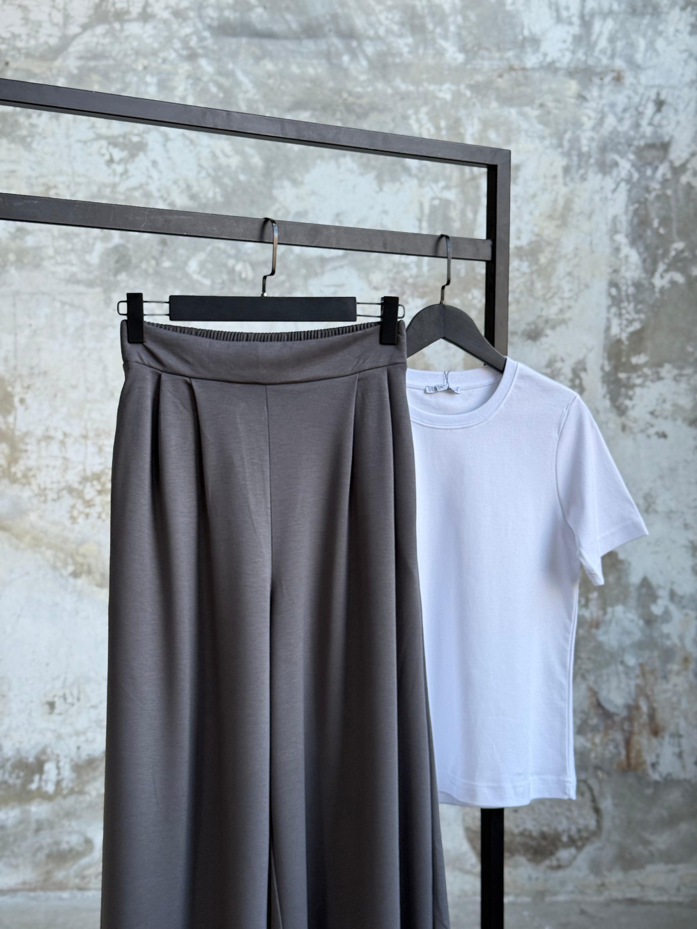 Oys Model Bel Lastik Detaylı Bol Pantolon (Antrasit)