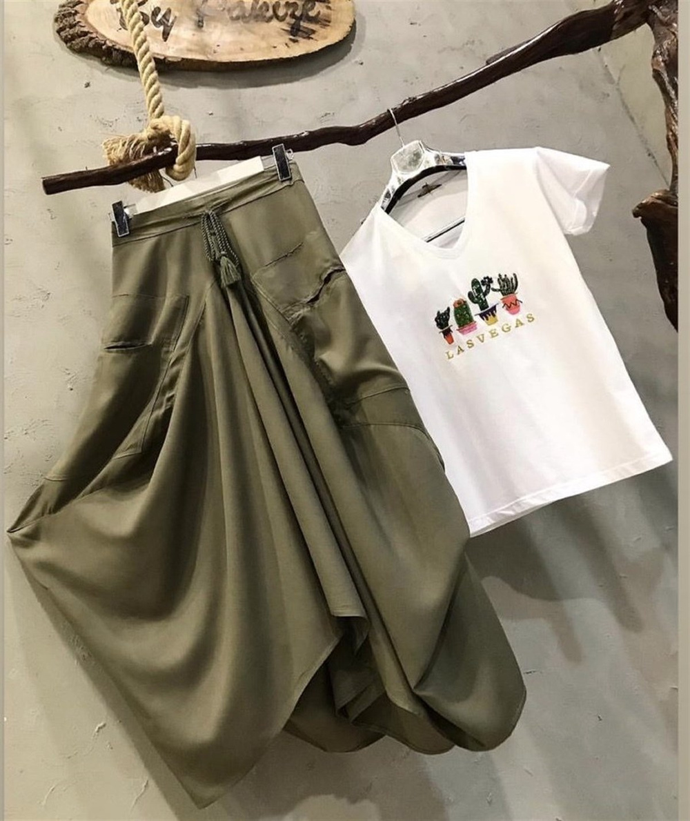 Şalvar Model Etek (HAKİ)